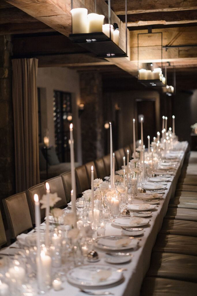 rehearsal dinner at Blackberry Farm estate wedding