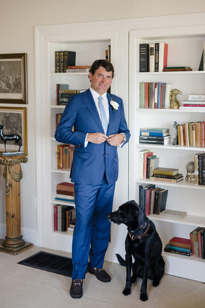 Catherine and Taylor’s fall wedding ceremony at the Inn at Perry Cabin in St. Michaels Maryland overlooking the Chesapeake Bay