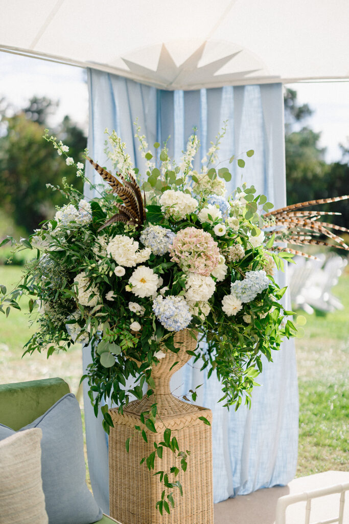 Sailcloth tent wedding reception at the Inn at Perry Cabin in St. Michael's, Maryland, overlooking the Chesapeake Bay during Catherine and Taylor's fall wedding.