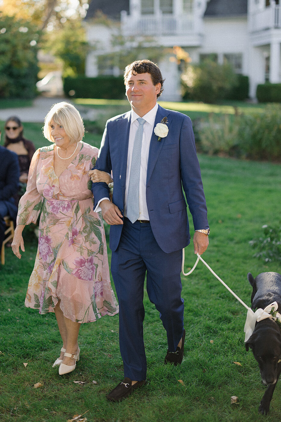 Catherine and Taylor’s fall wedding ceremony at the Inn at Perry Cabin in St. Michaels Maryland overlooking the Chesapeake Bay