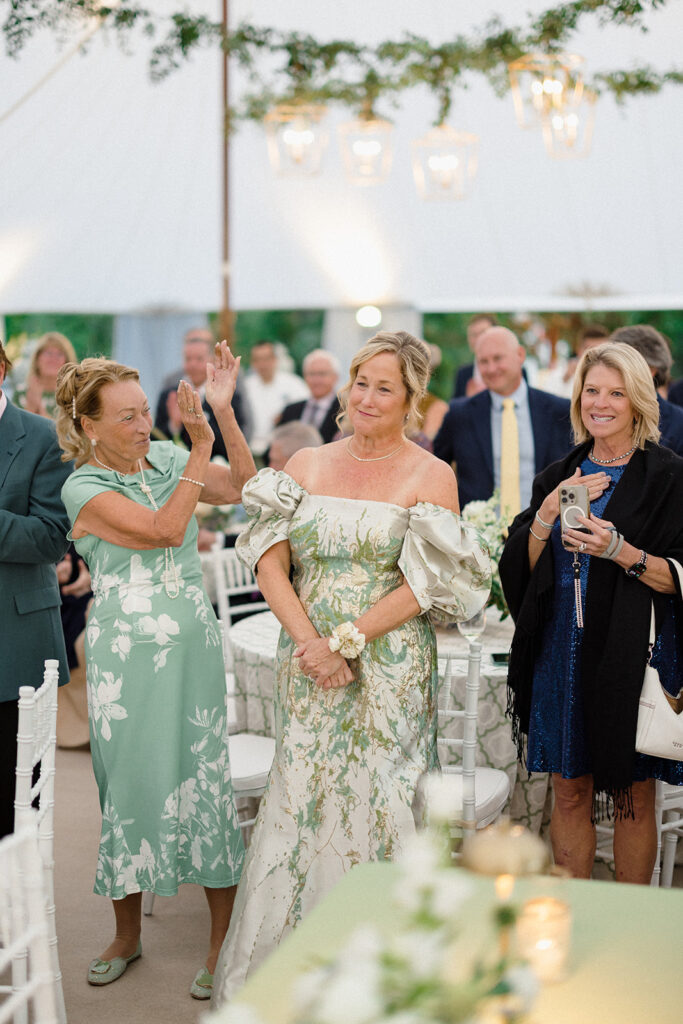 Sailcloth tent wedding reception at the Inn at Perry Cabin in St. Michael's, Maryland, overlooking the Chesapeake Bay during Catherine and Taylor's fall wedding.