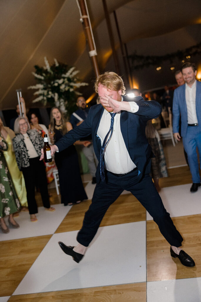 Sailcloth tent wedding reception at the Inn at Perry Cabin in St. Michael's, Maryland, overlooking the Chesapeake Bay during Catherine and Taylor's fall wedding.