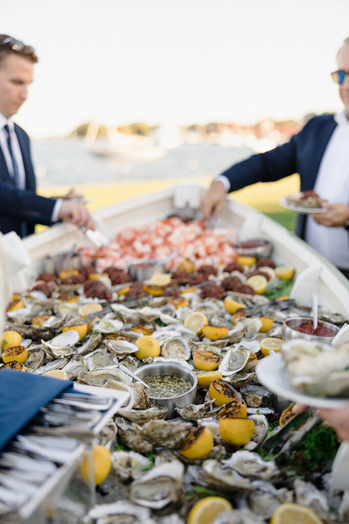 Sailcloth tent wedding reception at the Inn at Perry Cabin in St. Michael's, Maryland, overlooking the Chesapeake Bay during Catherine and Taylor's fall wedding.