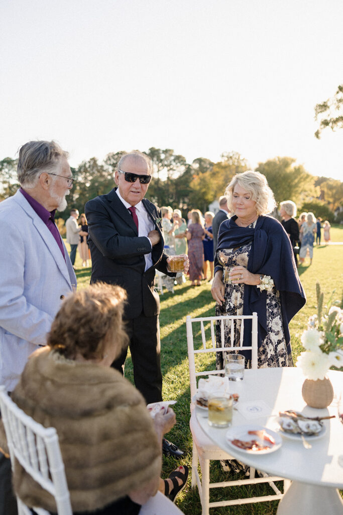 Sailcloth tent wedding reception at the Inn at Perry Cabin in St. Michael's, Maryland, overlooking the Chesapeake Bay during Catherine and Taylor's fall wedding.
